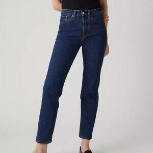 Levi's Dark Blue High-Rise Straight Leg Jeans